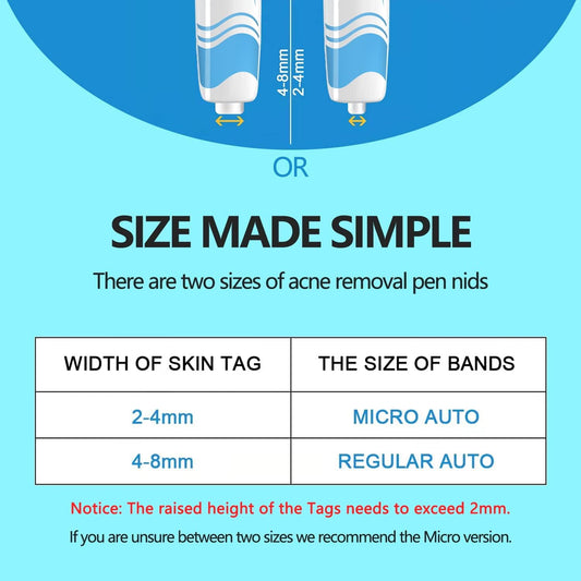 Kelinul Skin Tag Remover 2-in-1 Kit – Painless Removal for Small (2mm) to Large (8mm) Skin Tags – Includes 48 Bands & Precision Device – Safe for Most Skin Types