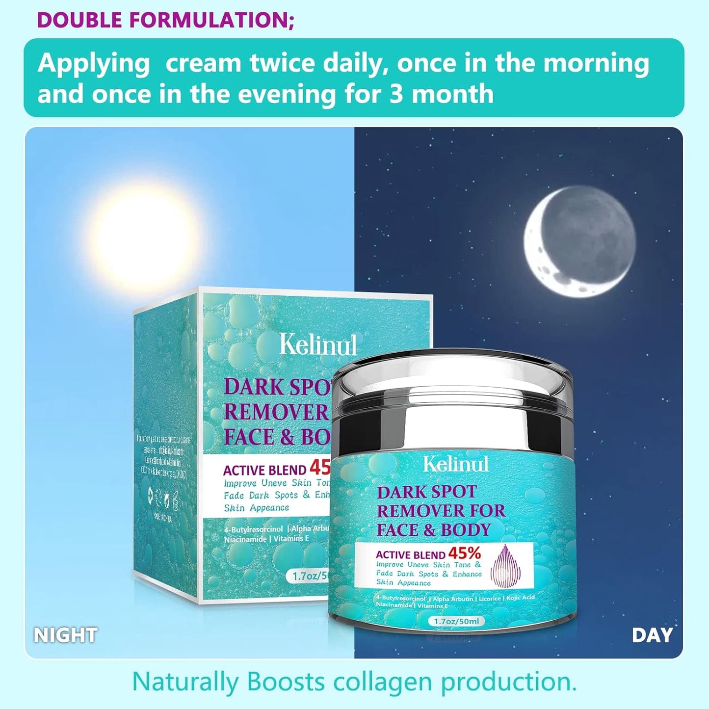 Dark Spot Remover for Face and Body – Fades Dark Spots, Acne Scars, Sun Damage & Uneven Tone – Fast Results with Advanced Ingredients (1.7 oz)