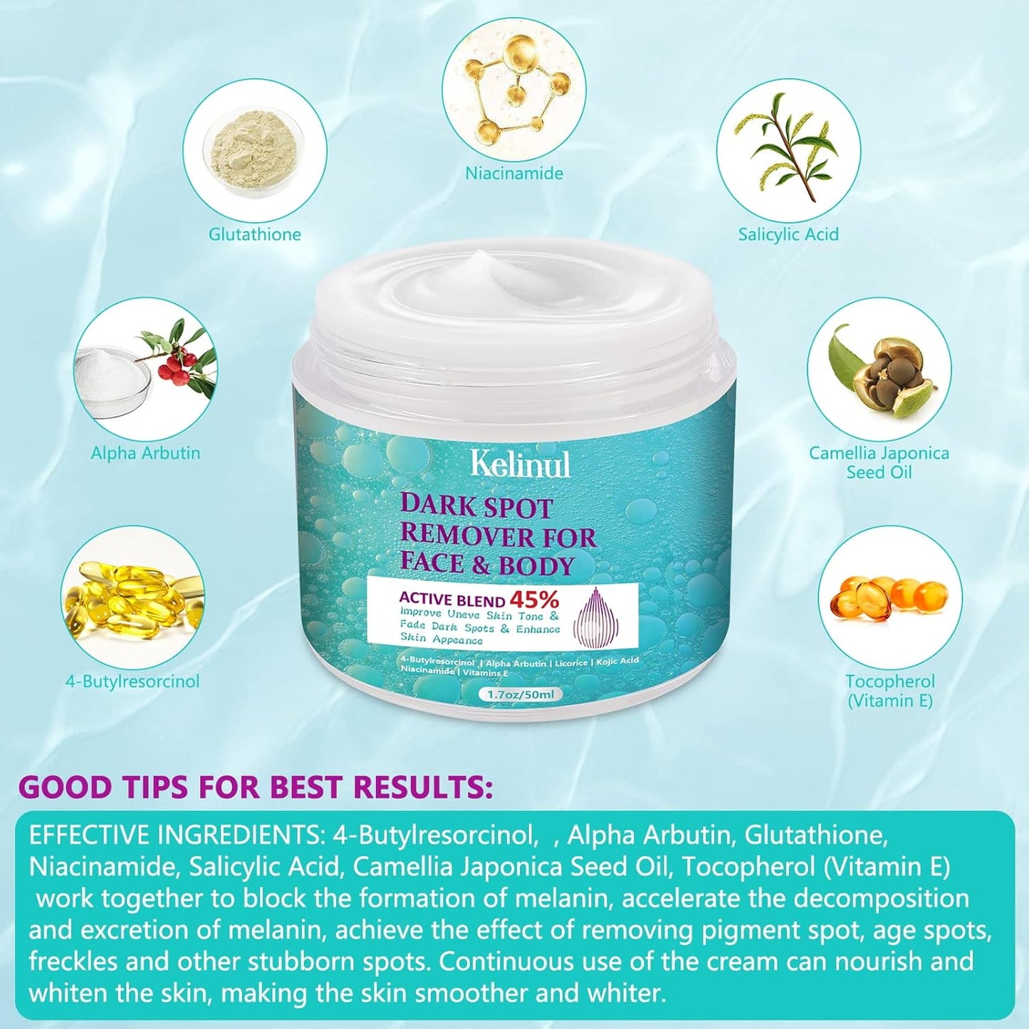 Dark Spot Remover for Face and Body – Fades Dark Spots, Acne Scars, Sun Damage & Uneven Tone – Fast Results with Advanced Ingredients (1.7 oz)